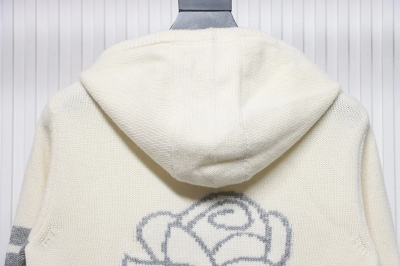 TB 4-Bar Rose Wool Hooded Jacket