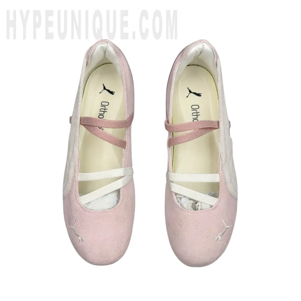 A pair of the pink shoes