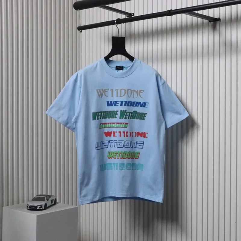 WE11 DONE Luminous Bullet Screen Letter Print T-Shirt