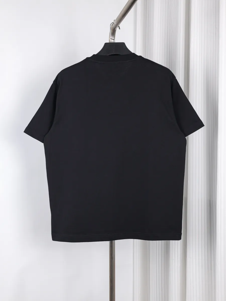 Back BV Intrecciato Leather Pocket Pima Cotton T-Shirt