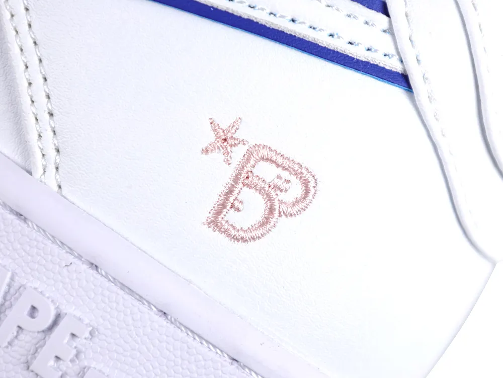 A Bathing Ape Bape Sta BAPY White Pink BAPY Embroidered Logo Detail