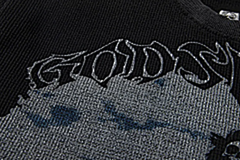 Printed graphic on the front of the clothes