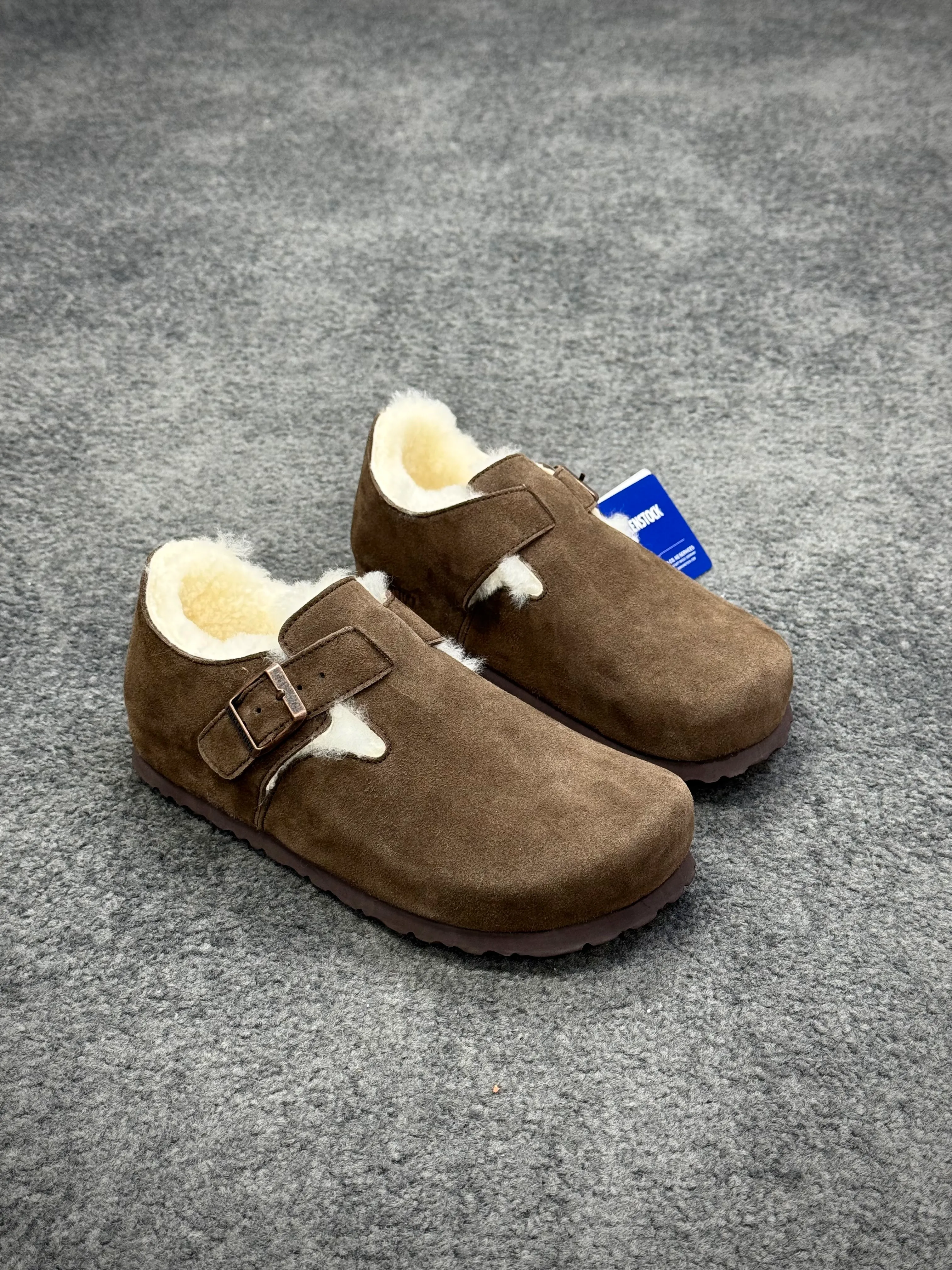 BK Boston “Mink” London Shearling Clogs