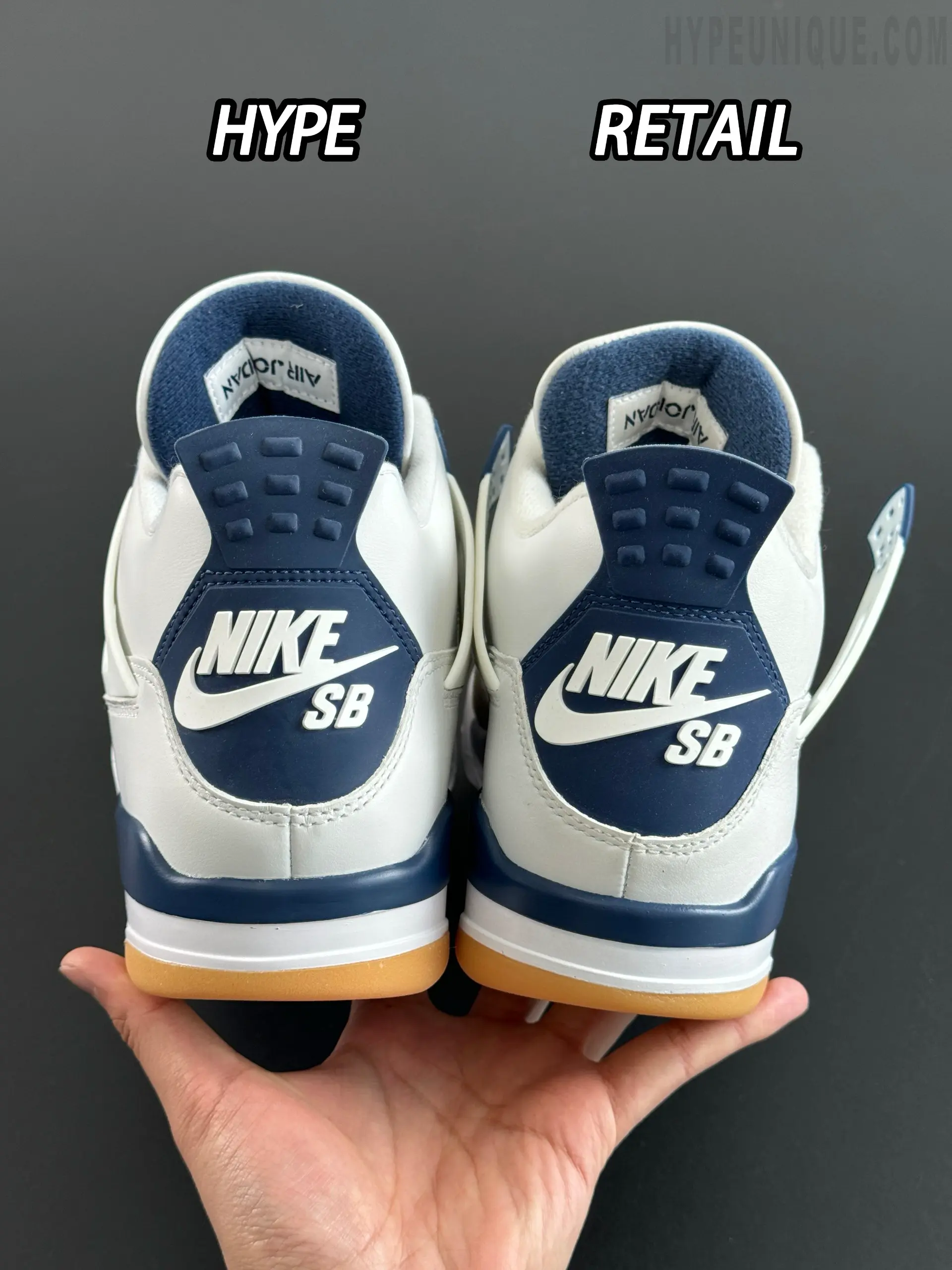 Shoe back comparison