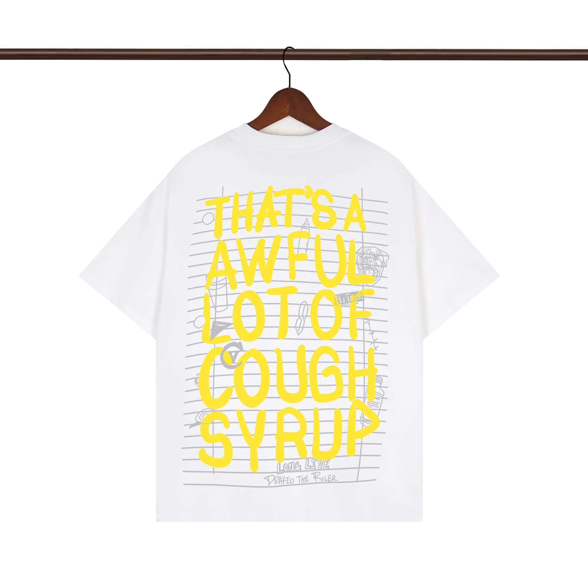 Back of That’s A Awful Lot Of Cough Syrup Notebook Drakeo The Ruler T-Shirt color White