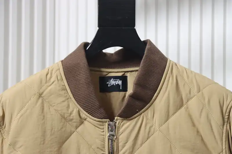 Stussy Black 8-Ball Zip-up Puffer Jacket