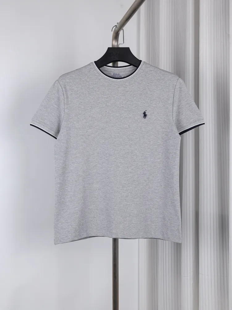 RL Piqué Crew Neck Color Block Pony Logo T-Shirt