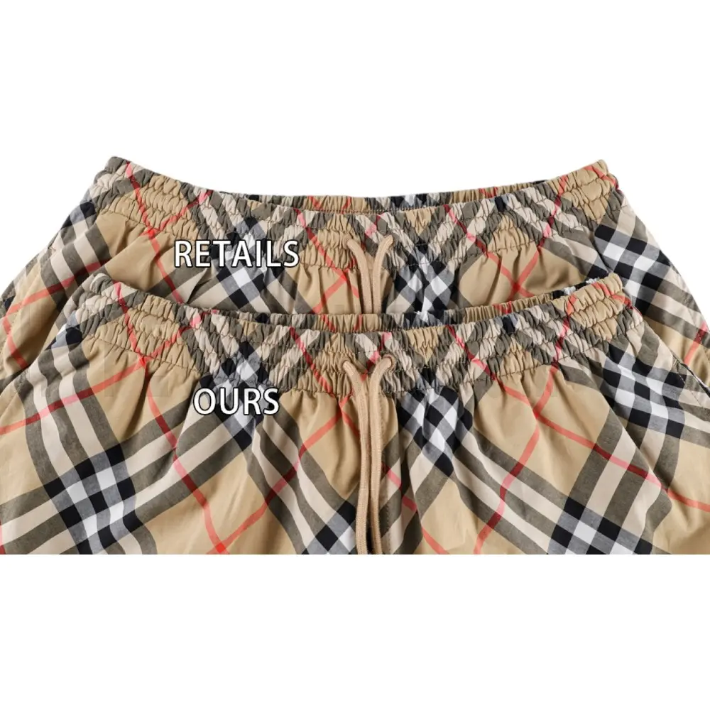 Elastic waistband comparison image of shorts