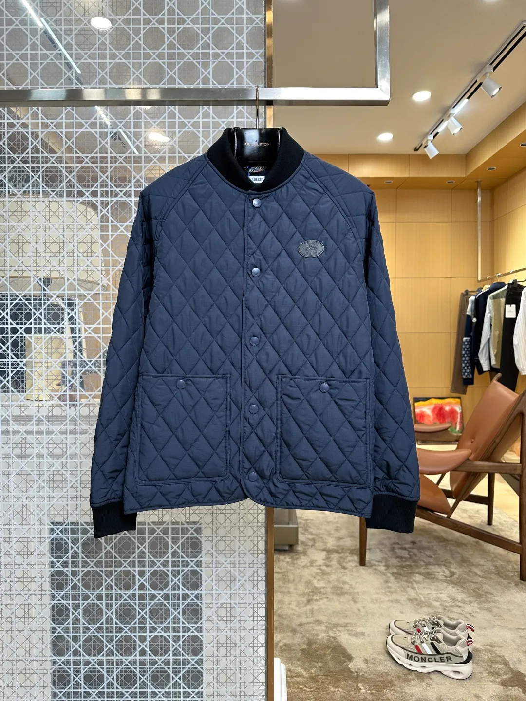 BBR Logo Quilted Baseball Collar Jacket