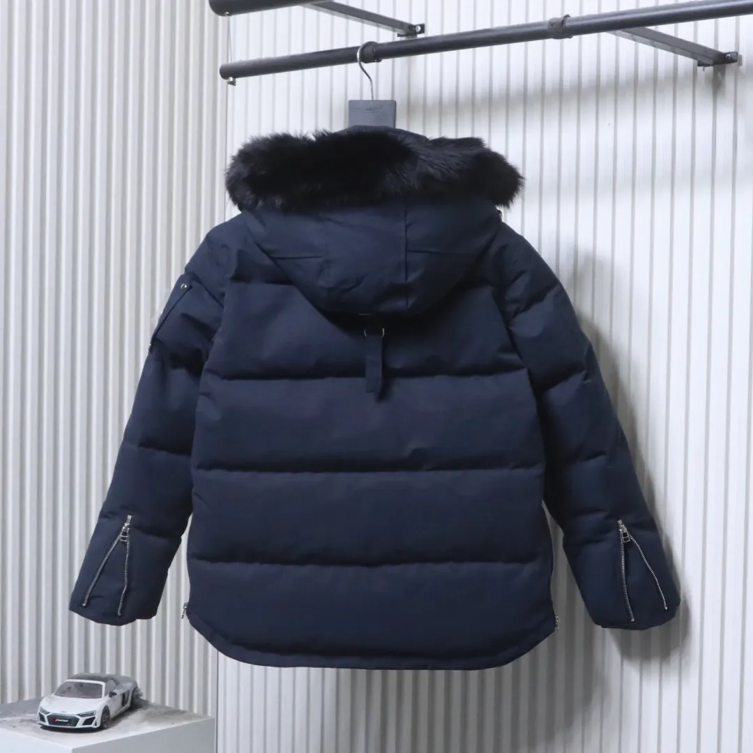 Back View M.K. 06 Silver Scissors Fur Collar Down Jacket