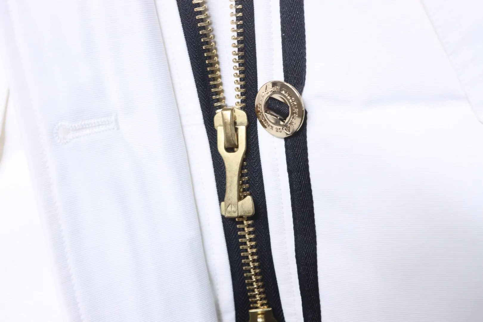Zipper and Button Detail