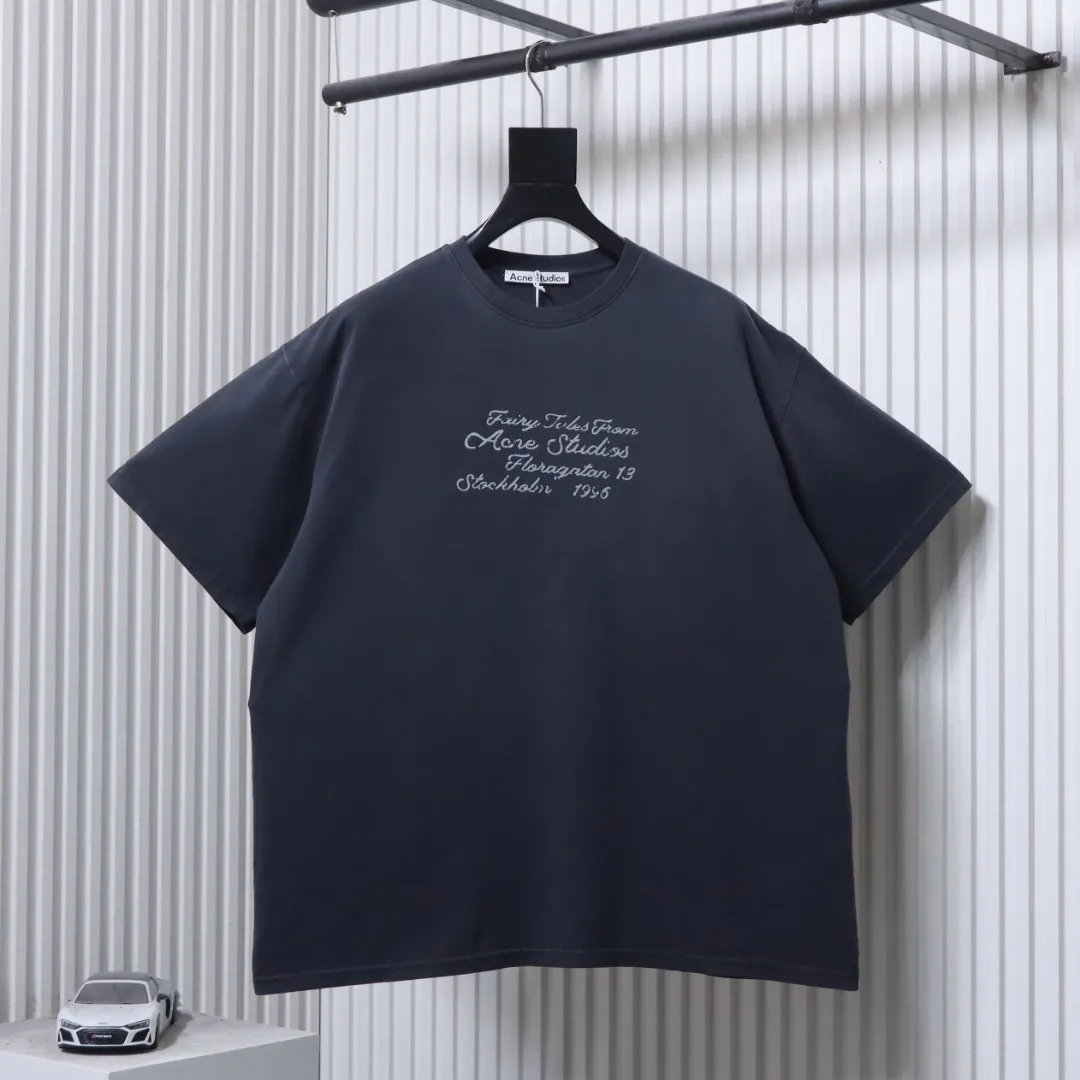 Acne Flocked Distressed T-Shirt