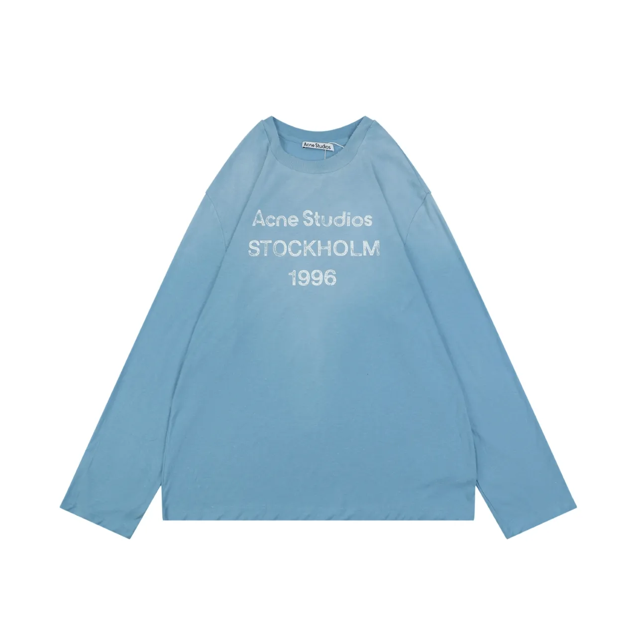 Acne 1996 Mottled Letter Print Long-Sleeve T-Shirt