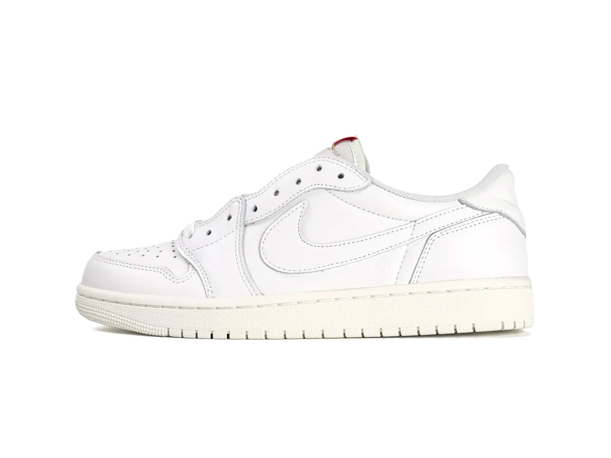 Air Jordan 1 Retro Low OG Sail and University Red Left Side view