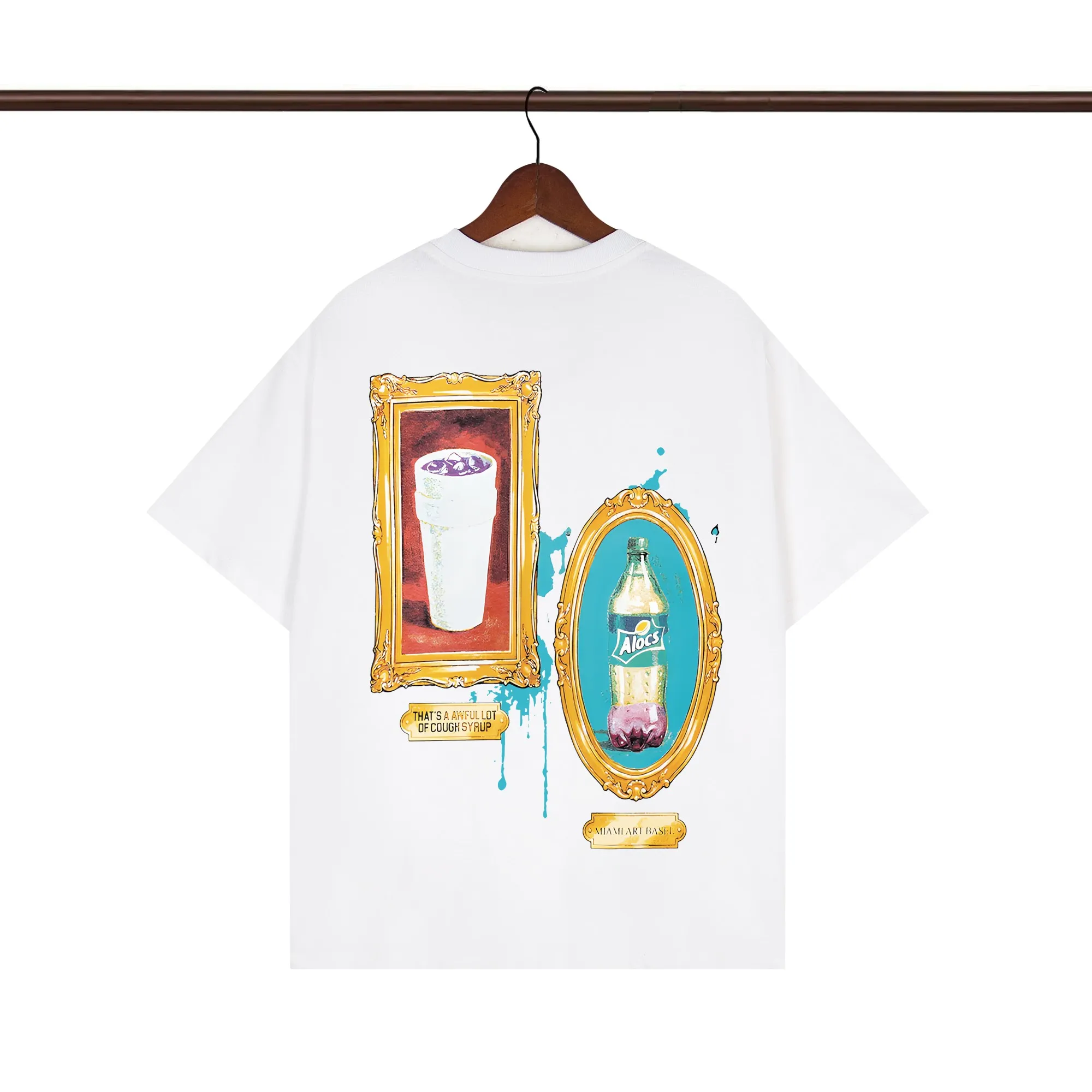 Back of That’s A Awful Lot Of Cough Syrup Wall of Drank Graphic T-Shirt Color White