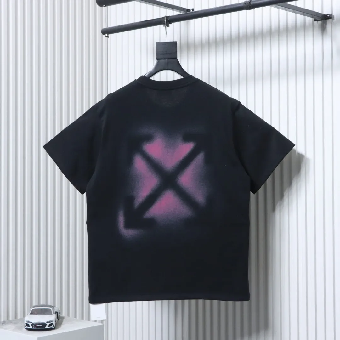 Back Off-White Splatter Arrow Graphic Heavyweight T-Shirt