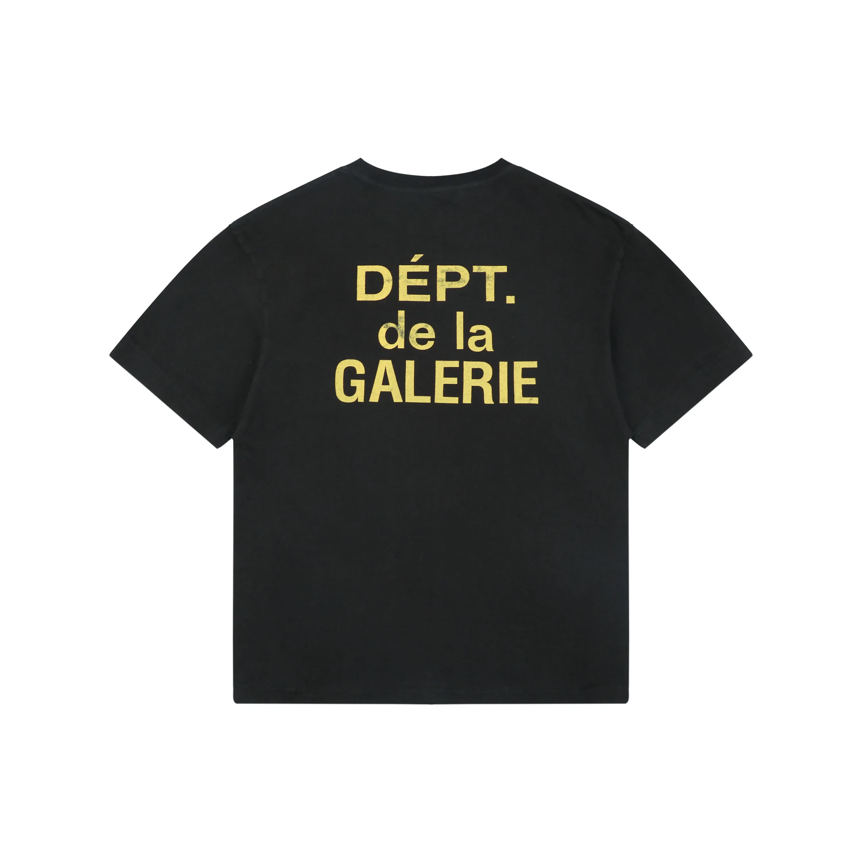 Back Gallery Dept Distressed Yellow French Print T-Shirt