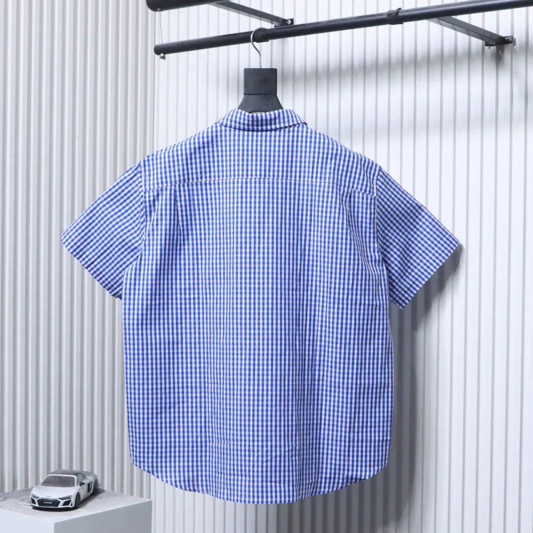 Back Anagram Logo Embroidered Check T-Shirt