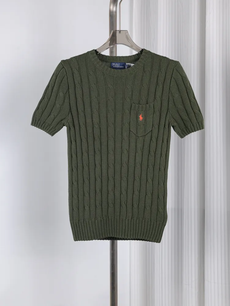 RL Pony Pocket Knit Cotton T-Shirt