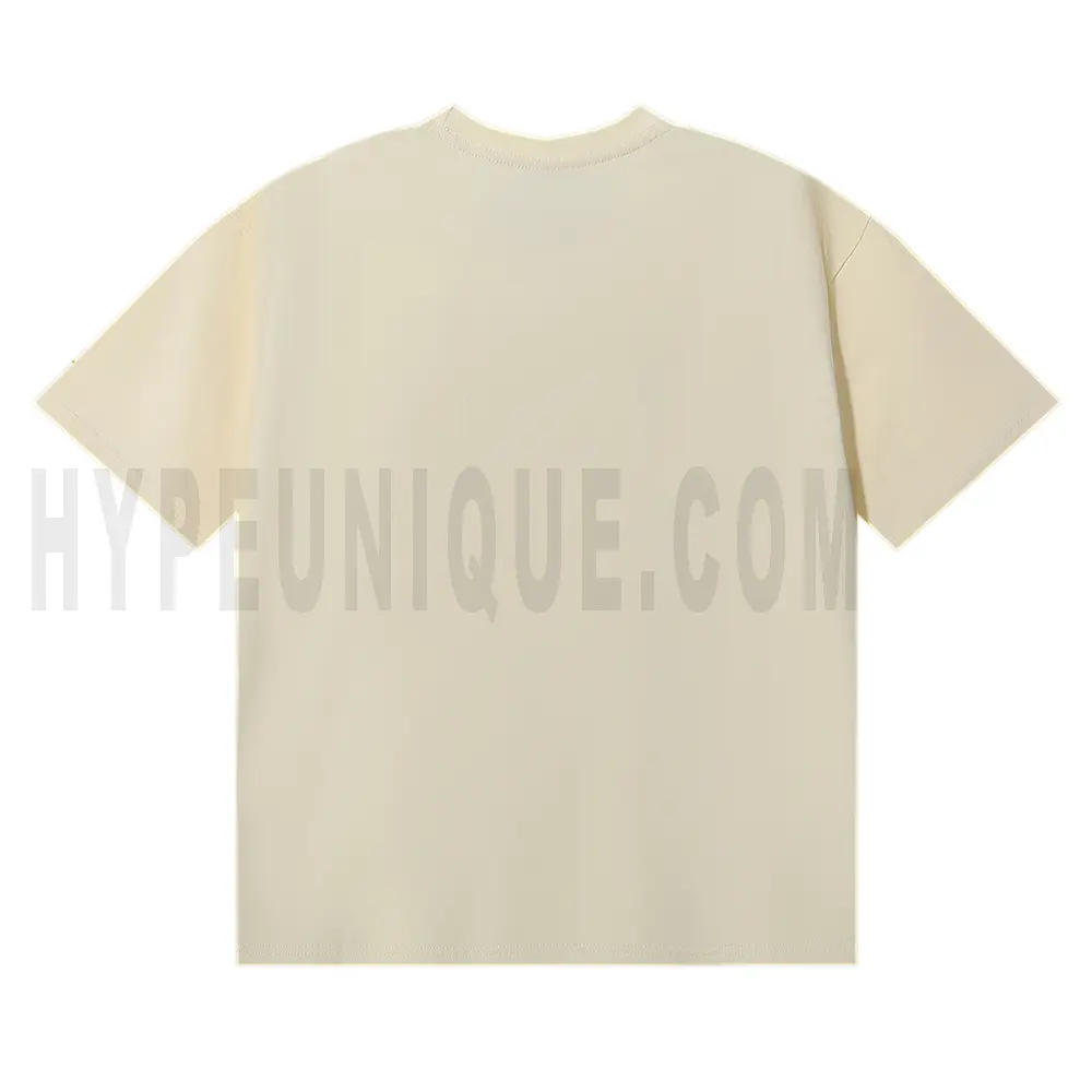 The back of the beige clothes