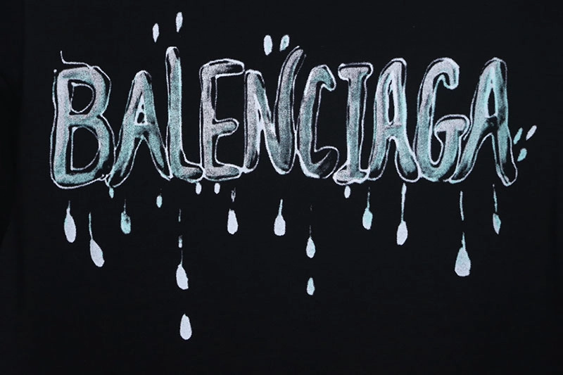 Hand-Painted Letter Print T-Shirt
