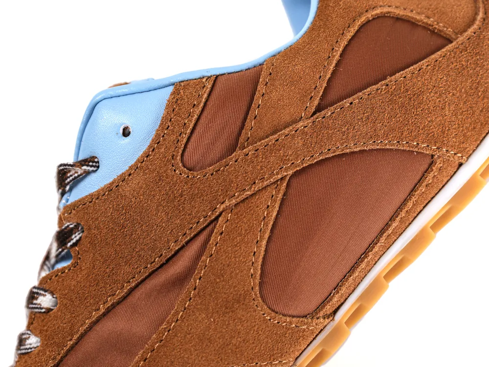BV Orbit Flash Sneakers Amber Suede Panel Detail