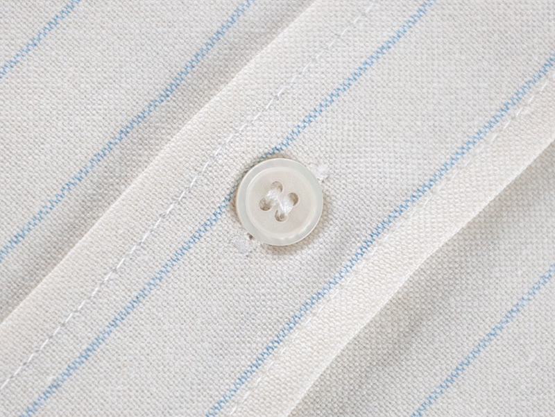 AMI Heart Embroidered Striped Shirt