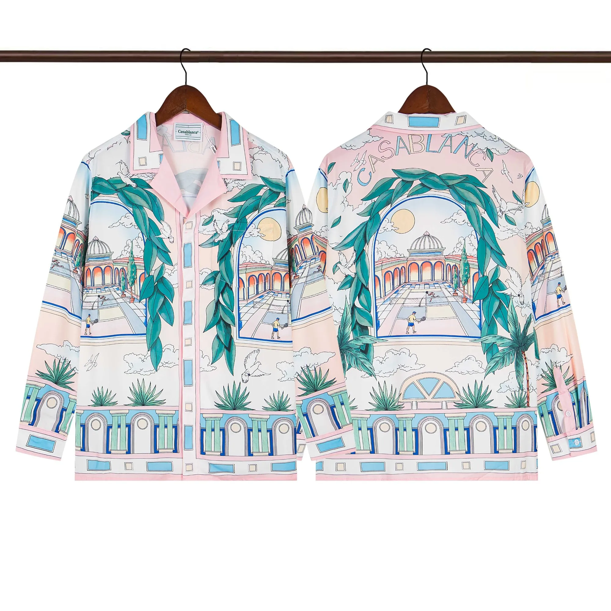 C-Blanca Tennis Club Architectural Silk Shirt