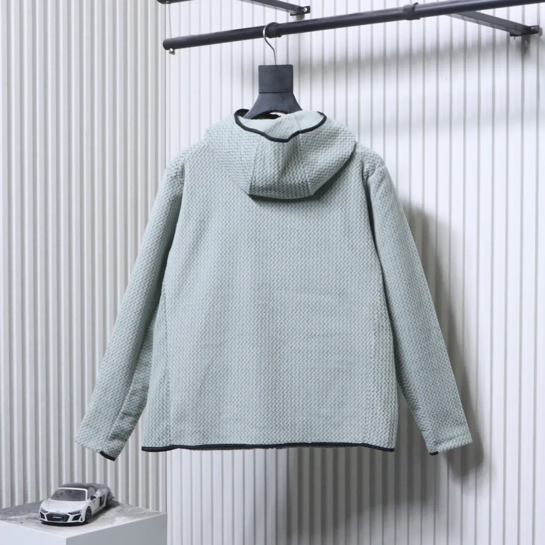 Back View PTG Wave Jacquard Quick-Dry Hooded Jacket