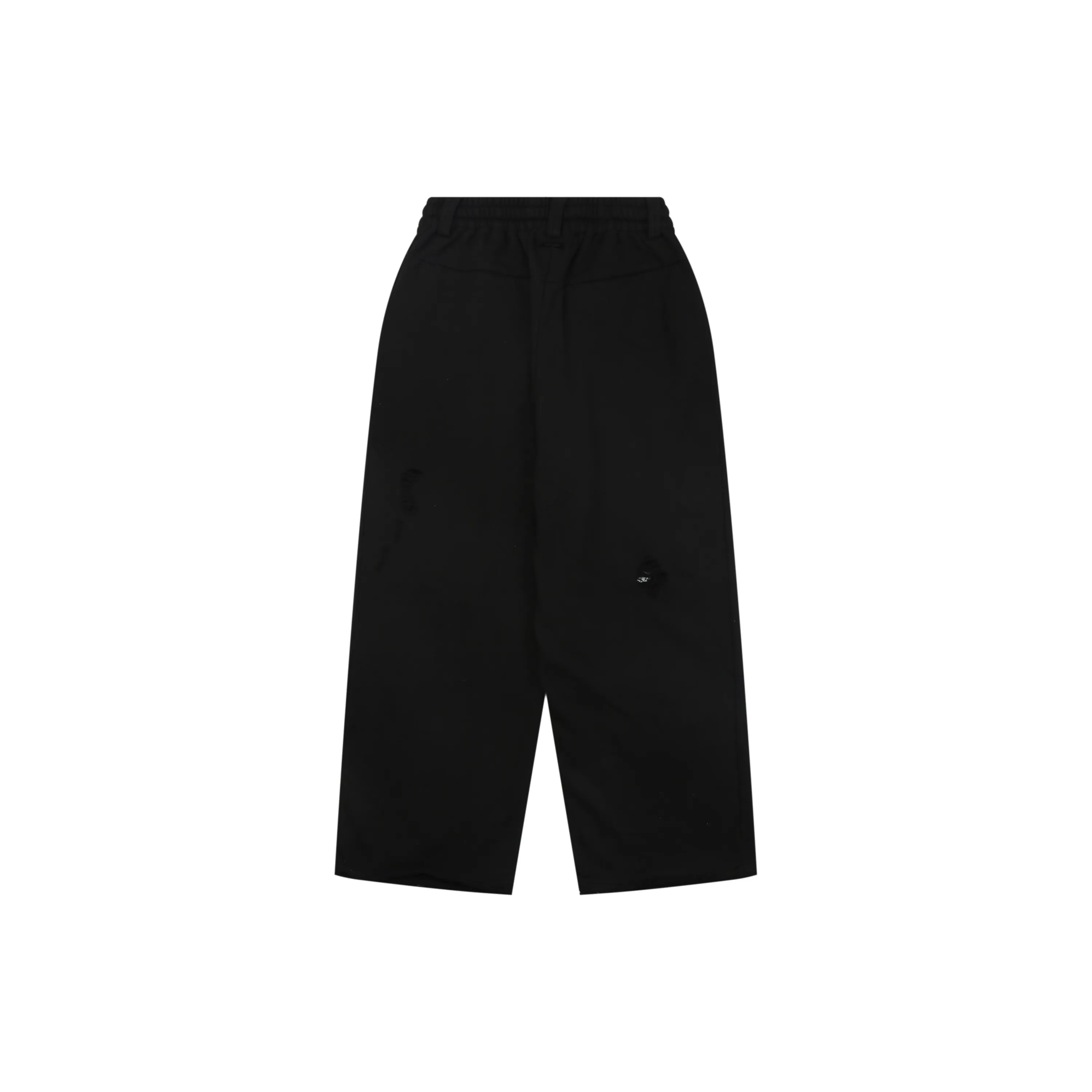 Back TW Distressed Knee Wide-Leg Sweatpants