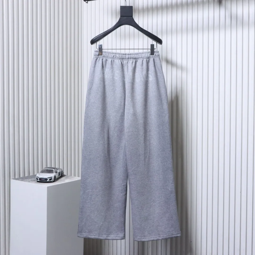 Back View Acne 1996 Washed Letter Drawstring Straight Leg Trousers