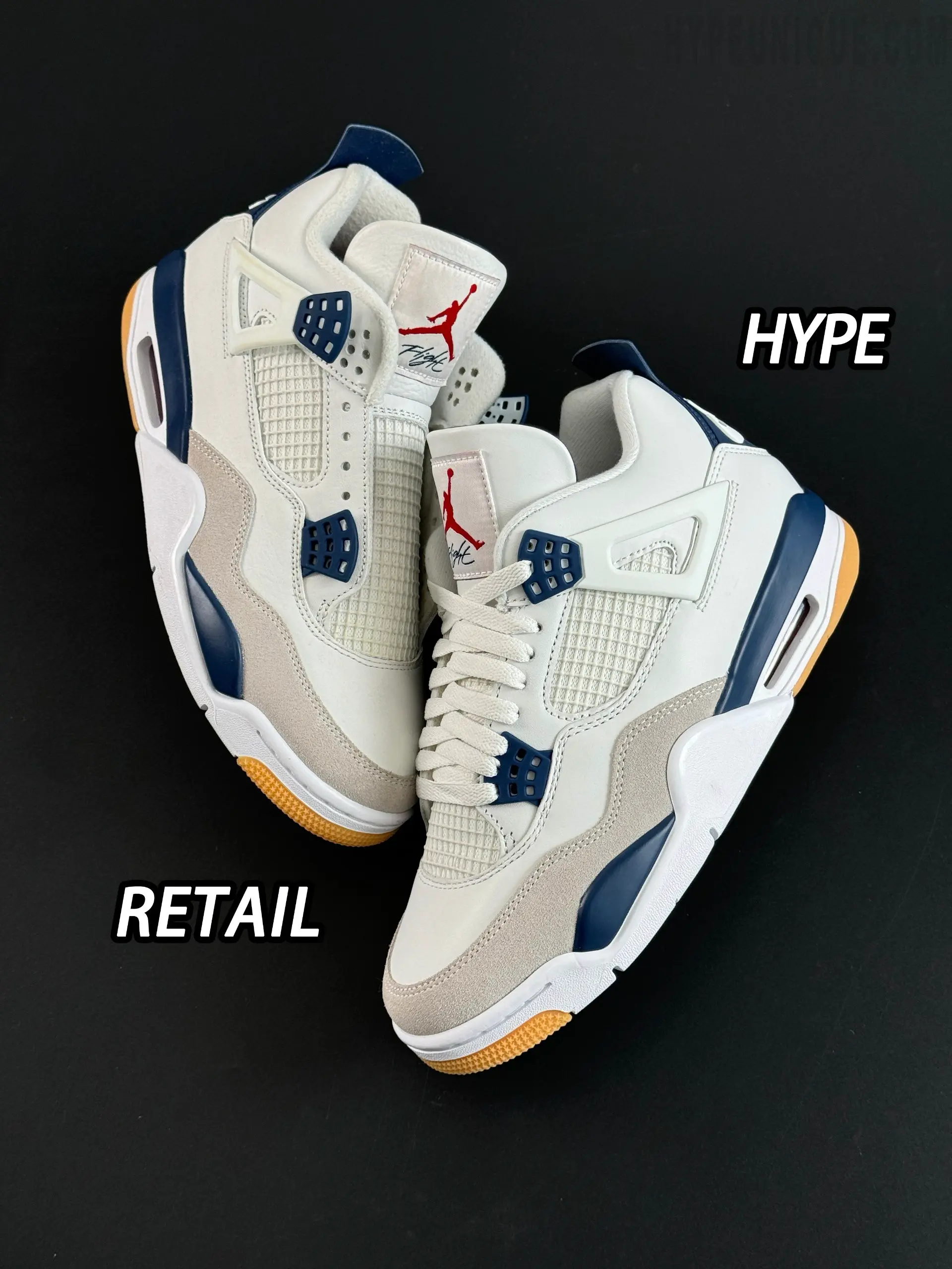 Shoe body comparison chart