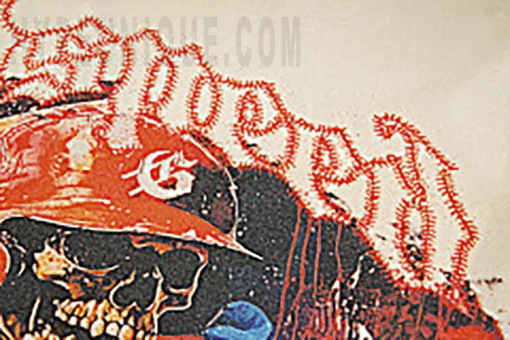 Printed graphic on the front of the clothes