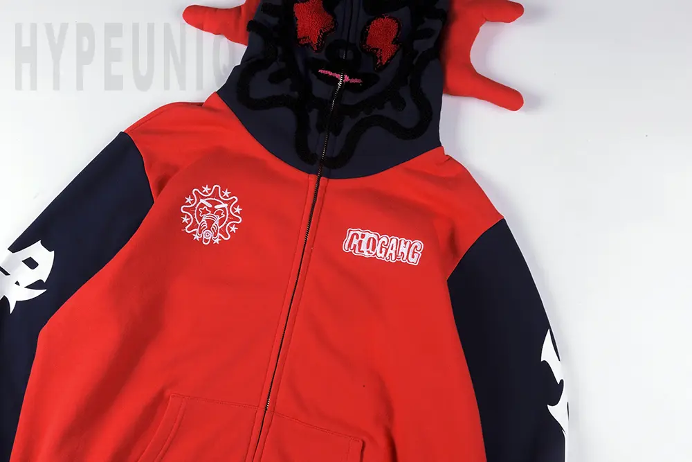 Almighty II Gang Full Zip Hoodie (Red/Navy)