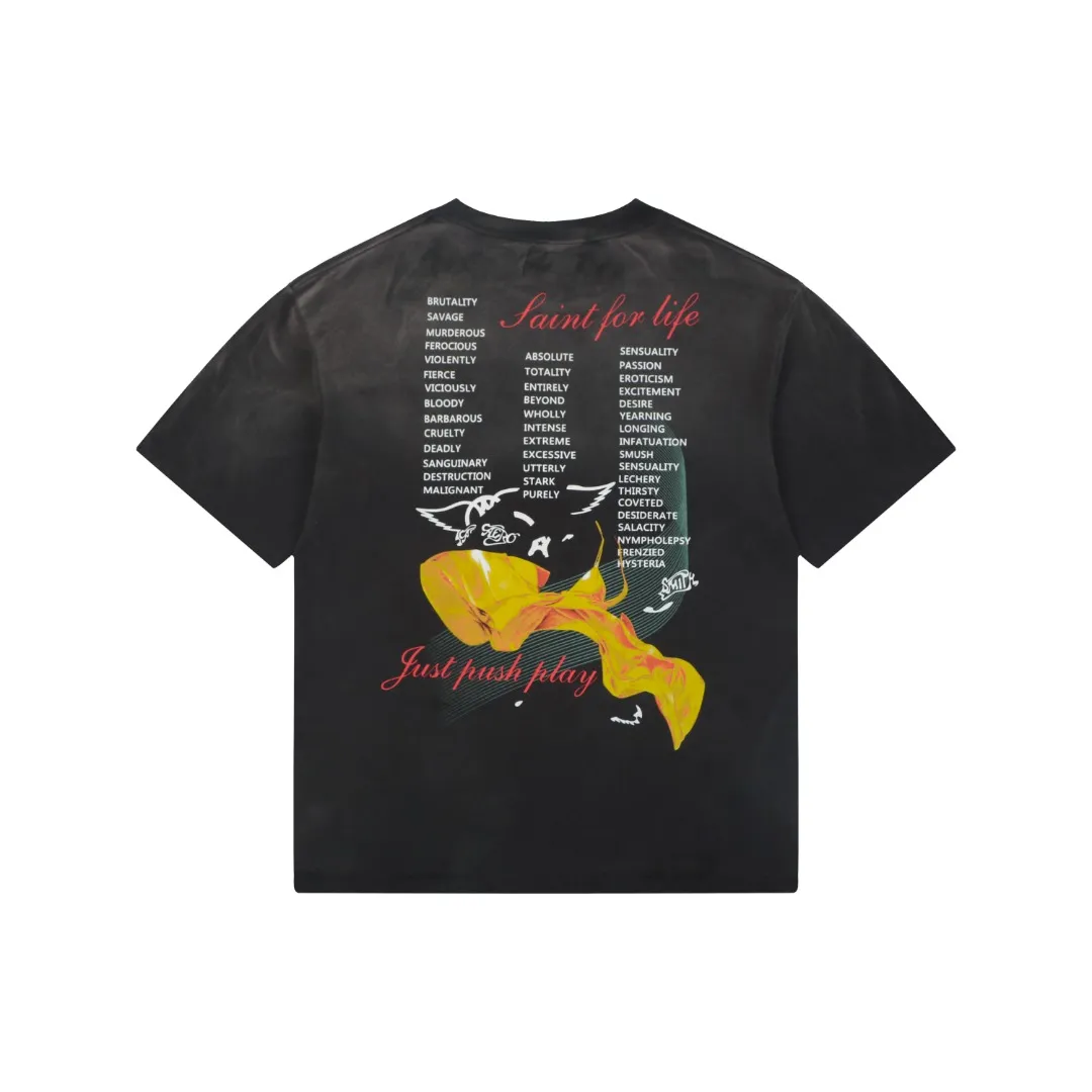 Back Saint Michael Yellow Marilyn Monroe Vintage Graphic T-Shirt