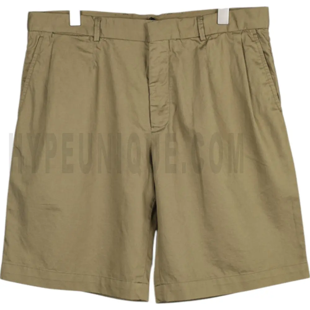 Heritage Pleated Cotton Shorts