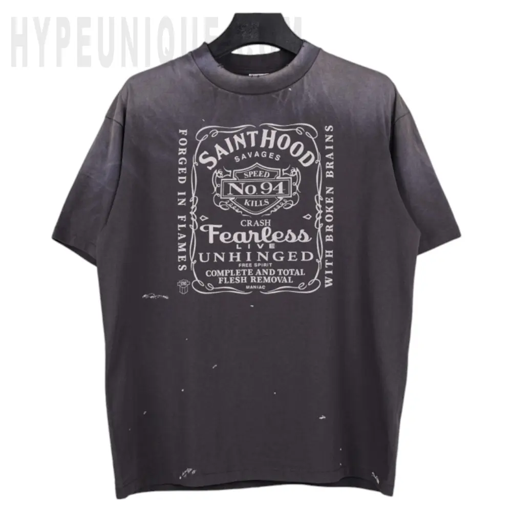 Saint Michael Fearless Graphic Washed T‑Shirt