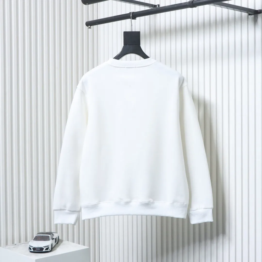 Back View Faux Pocket Print Oversized Crewneck Sweatshirt