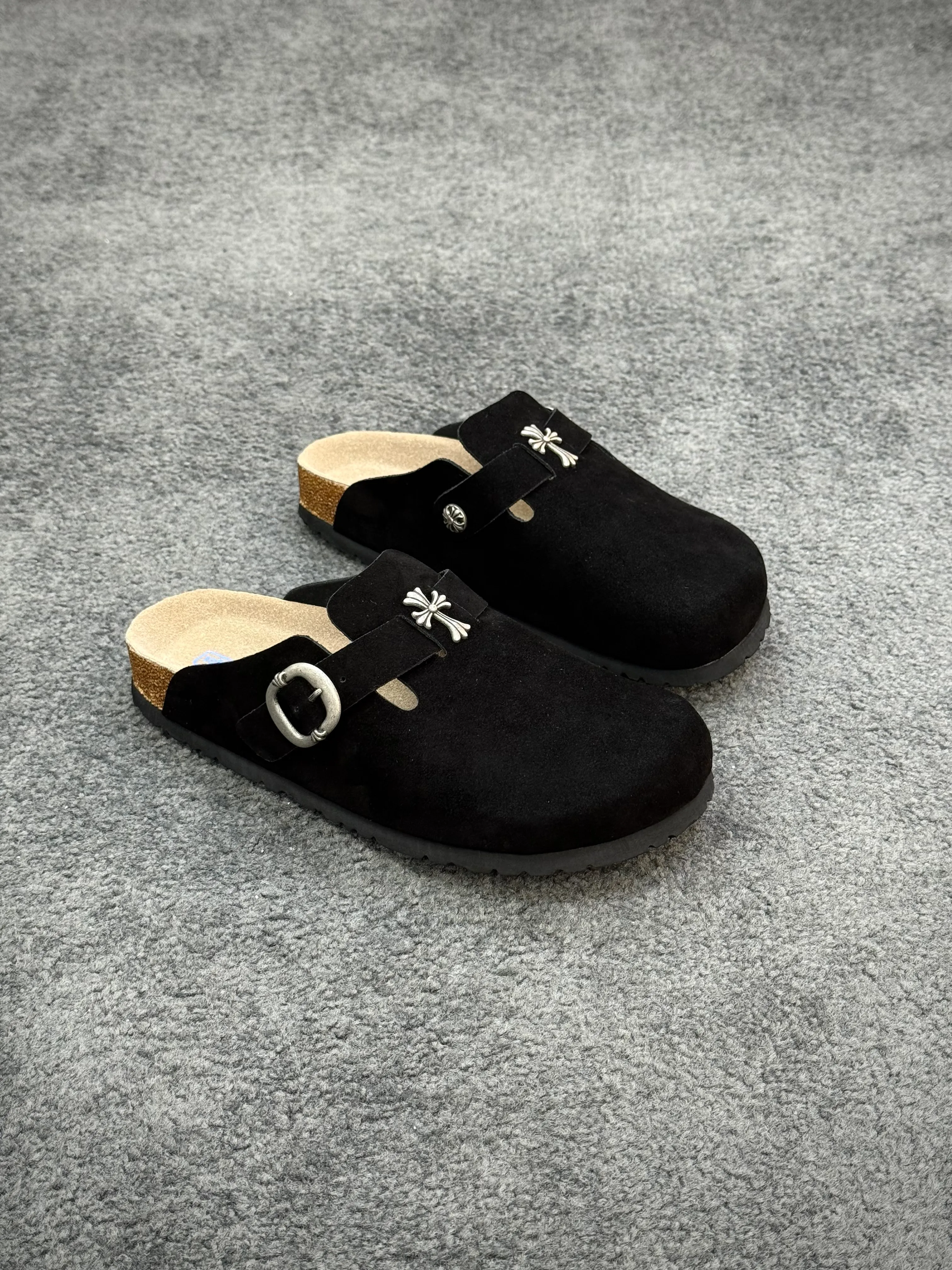 CH x BK Boston “Black” Suede Clogs