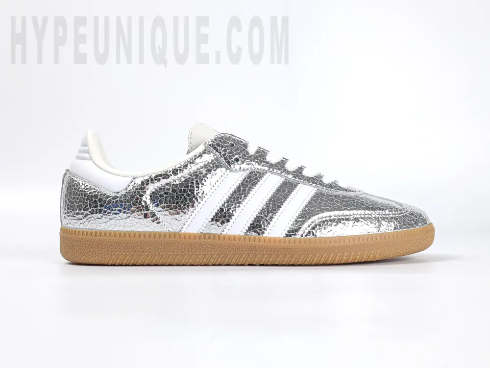 Samba OG Silver Metallic Cracked Leather (Women’s)