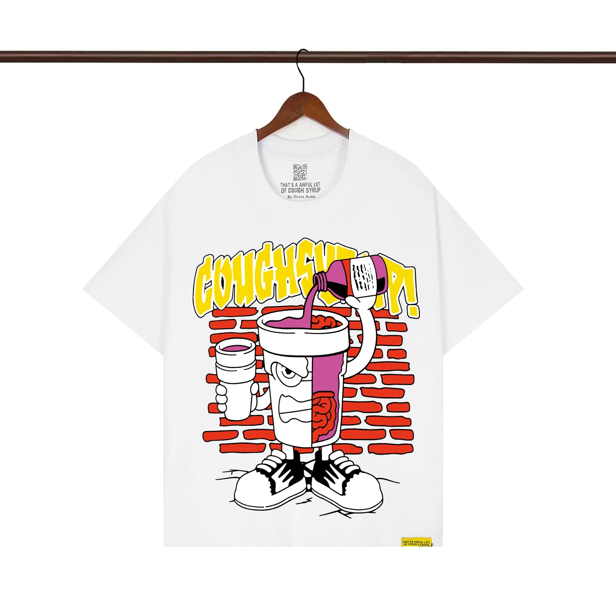 That’s A Awful Lot Of Cough Syrup Brick Wall Cup Graphic T-Shirt