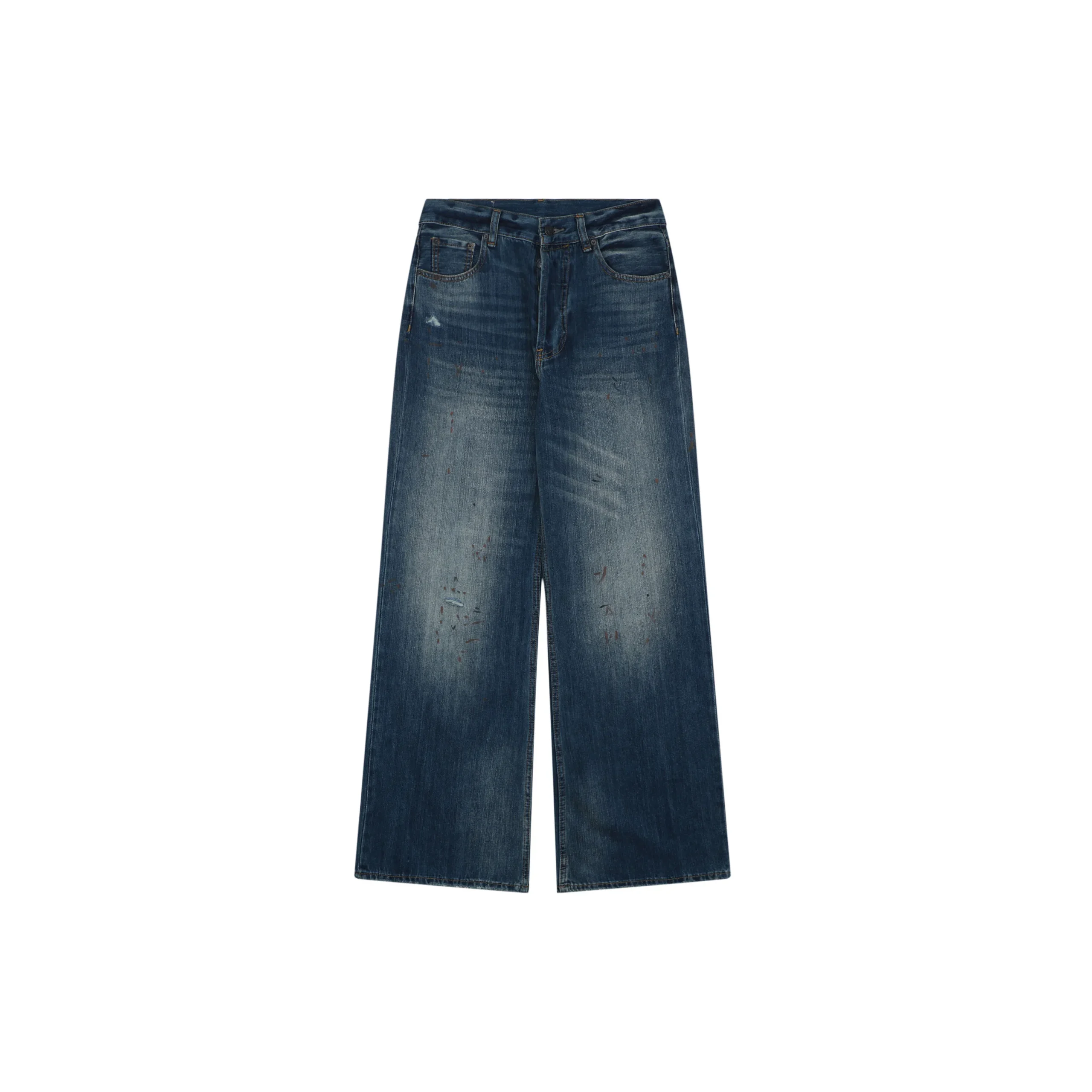 Acne Splatter Distressed Denim Pants