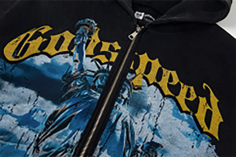 Printed graphic on the front of the clothes