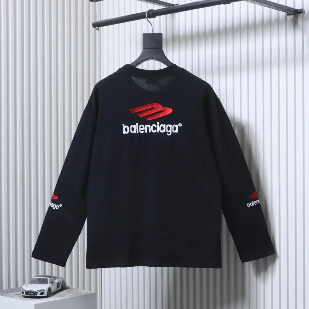 Back View BLCG 3M Logo Embroidered Long-Sleeve Shirt