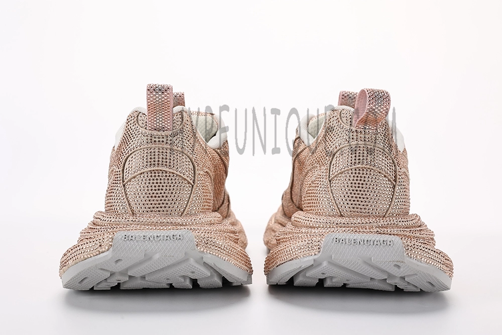 heels of Balenciaga Wmns 3XL Sneaker 'Rhinestones - Rose Gold‘