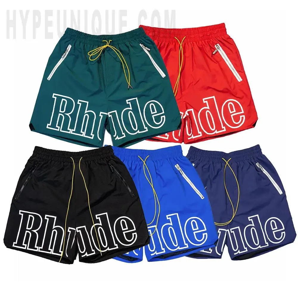 Rhude Logo-Print Drawstring Shorts