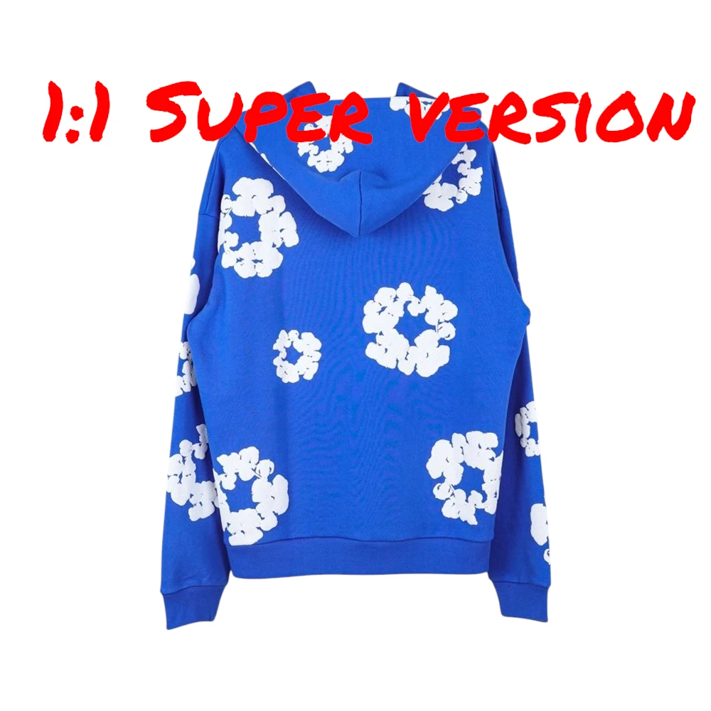 [1:1 Super Reps] Denim Tears The Cotton Wreath ‘Blue’ Hoodie