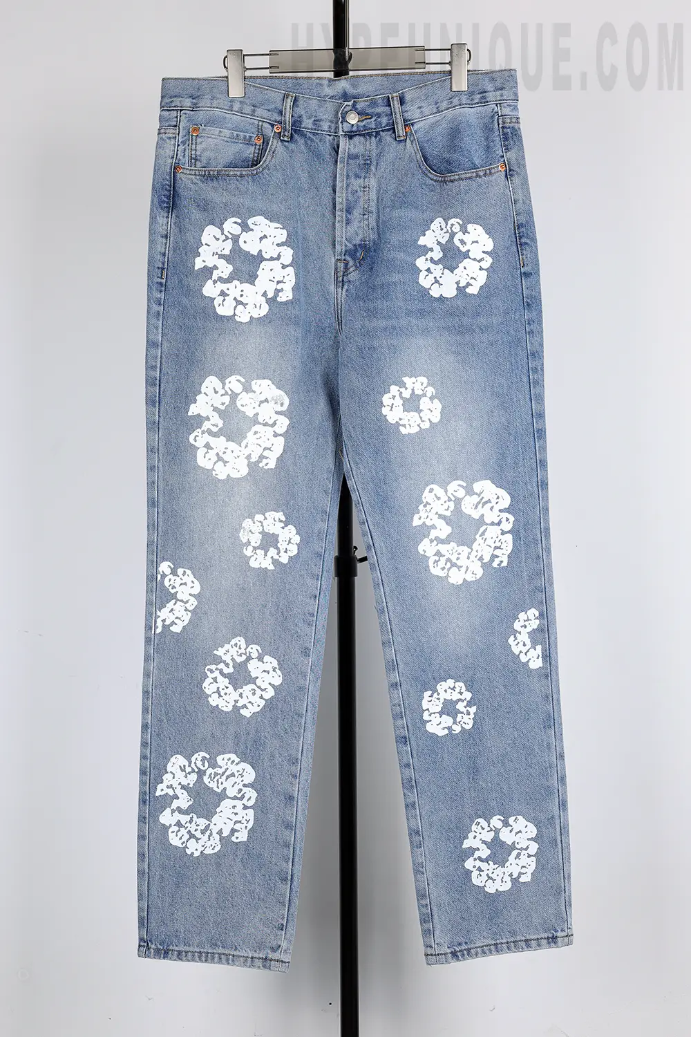 Denim Tears Kapok Print High Quality Jeans ‘Denim Light Blue’ Levis 501