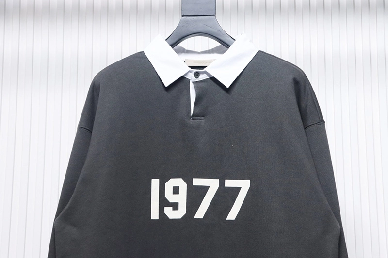 Fear Of God 1977 Flocked Polo Collar Sweatshirt