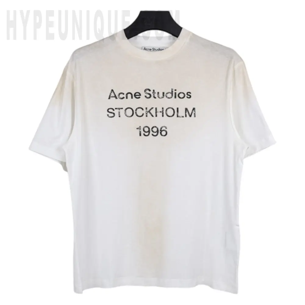 Acne Logo Relaxed Fit T-Shirt ‘Dusty White’